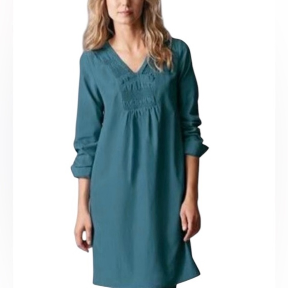 J Jill Blue Silk & Cotton Blend Tunic / Dress